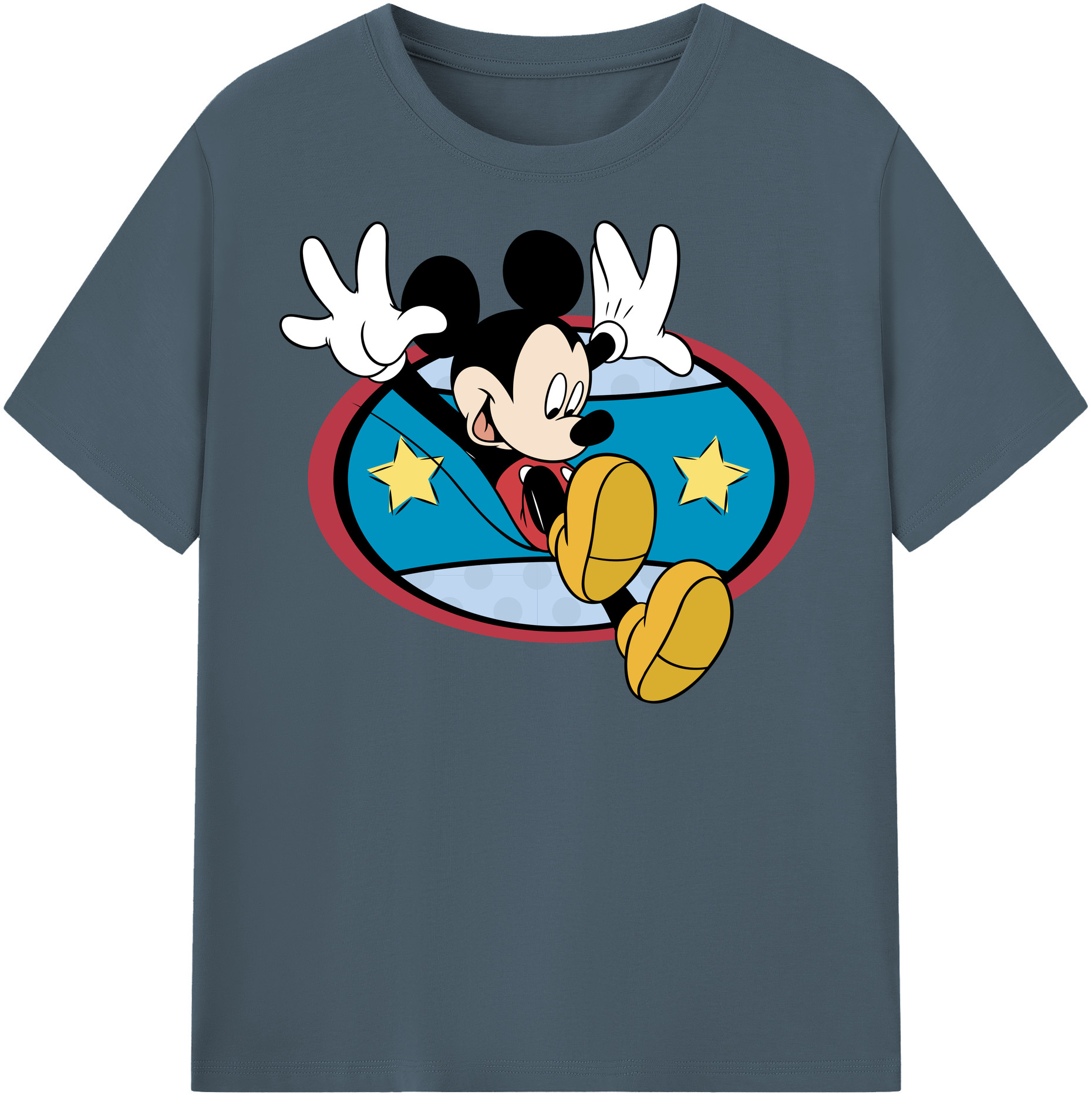 （画像用） ミッキーマウス Mickey Mouse 綿100％半袖Tシャツ（フロントプリント）